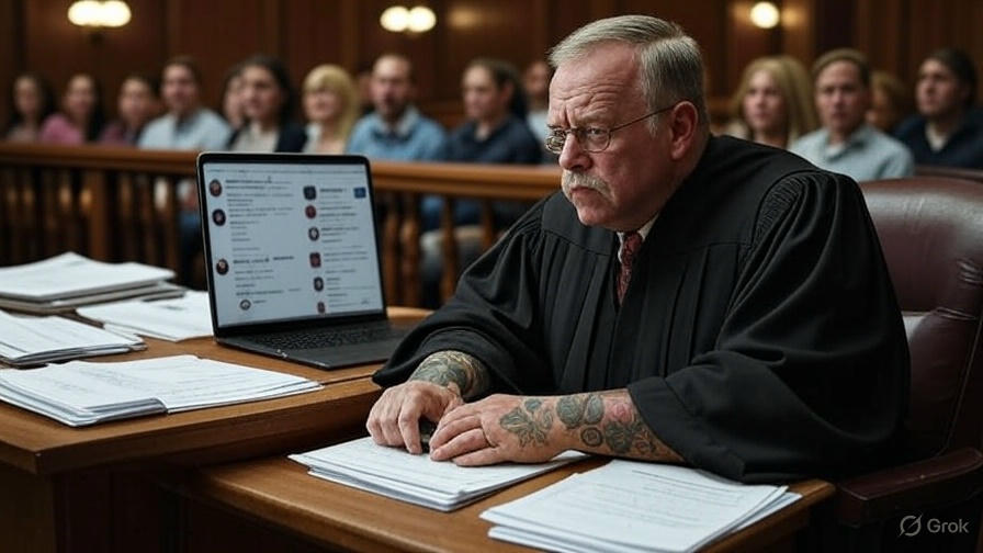 judge with tattoo